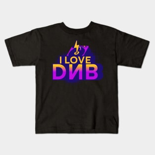 DNB - I Love Drum N Bass (navy) Kids T-Shirt